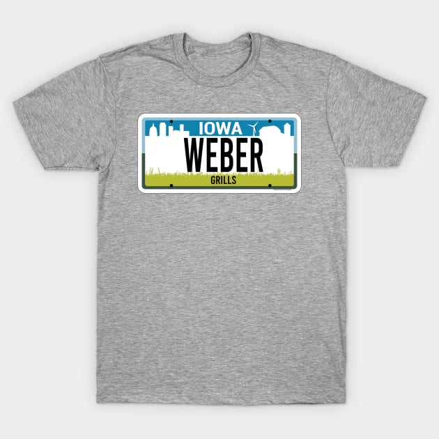 State of Iowa custom Weber vanity license plate T-Shirt by zavod44